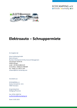 Elektroauto &ndash; Schnuppermiete