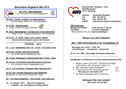 Besondere Angebote im Mai 2015 - AWO Kreisverband Hamburg Mitte