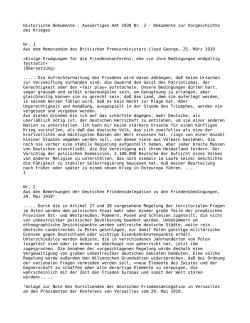 Dokumente zur Vorgeschichte des Krieges