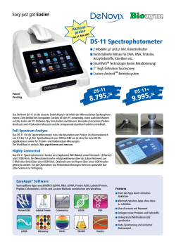DS-11 Spektrophotometer - Biozym Diagnostik GmbH