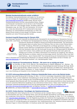 Handwerksinfo 09-2015 - Handwerkskammer Hamburg