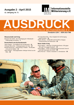 Ausgabe 2 - April 2015 - Informationsstelle Militarisierung (IMI)
