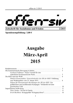 Ausgabe März-April 2015 - offen-siv