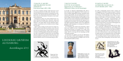 Faltblatt zum Ausstellungsprogramm 2015 - Lindenau