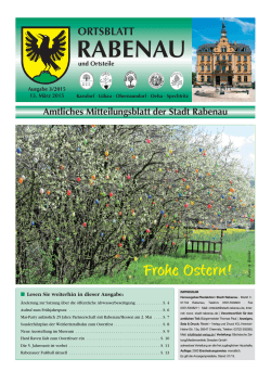 Ortsblatt März 2015 - Stuhlbauerstadt Rabenau