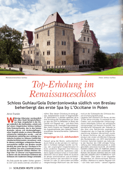 Top-Erholung im Renaissanceschloss