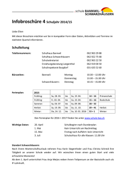 Infobrosch&uuml;re 4, Schuljahr 2014/15