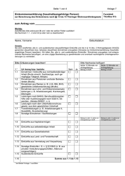 EinkommenserklAerung Haushaltsangehoerige