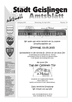 Amtsblatt Geislingen KW18