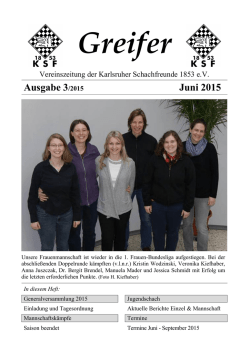 Greifer 3/2015 - Karlsruher Schachfreunde 1853 e.V.