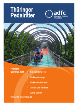 Pedalritter_1-2015 - ADFC Landesverband Th&uuml;ringen e.V.
