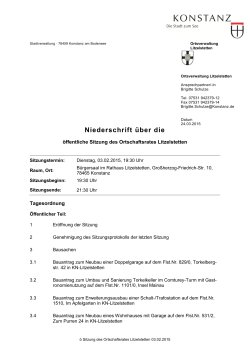 Protokoll ö - Ortsverwaltung Konstanz