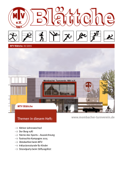 MTV Blättche April 2015 - Mombacher Turnverein 1861 eV