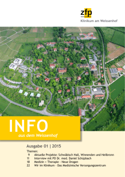 INFO Ausgabe 01 | 2015 aus dem Weissenhof