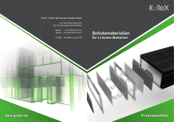 Produktportfolio  - K.TeX – Knein Technische Textilien GmbH