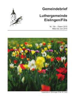 Gemeindebrief Luthergemeinde Eislingen/Fils