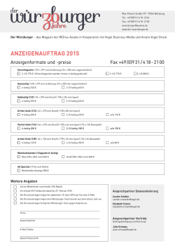 ANZEIGENAUFTRAG 2015