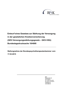 GKV - Bundespsychotherapeutenkammer