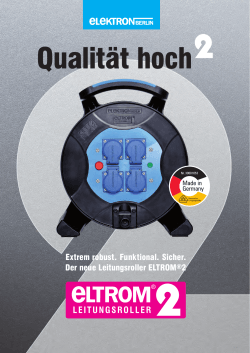 Qualität hoch - Elektron Berlin GmbH