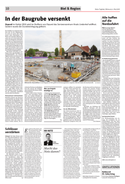 In der Baugrube versenkt