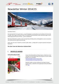 Newsletter Winter 2015