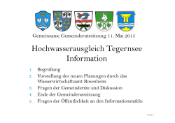 Hochwasserausgleich Tegernsee&ldquo; am 11.05.2015