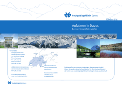 Aufatmen in Davos - Hochgebirgsklinik Davos