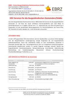 EDV Services für die Burgenländischen Gemeinden/Städte