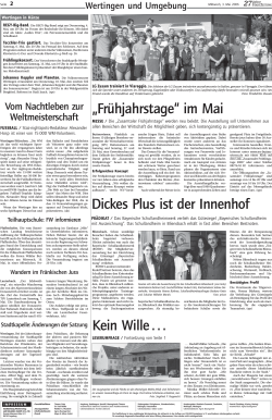 Bericht der Stadt Zeitung Augsburg ber Alexander Hosp in seiner