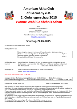 American Akita Club of Germany e.V. 2. Clubsiegerschau 2015