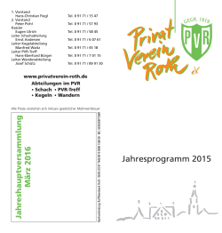 Programm 2015 - Privatverein Roth eV