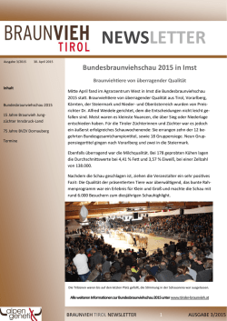 NEWSLETTER - Braunvieh Tirol