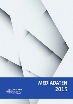 MEDIADATEN - Wochenschau Verlag