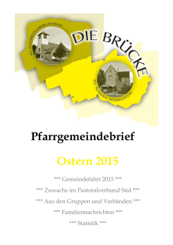 Pfarrbrief 2015 - Pastoralverbund Castrop-Rauxel-Süd