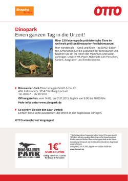 Dinopark Einen ganzen Tag in die Urzeit!