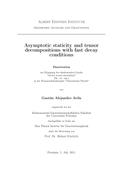 Asymptotic Staticity and tensor decompositions with fast decay