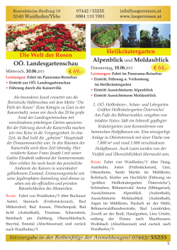 Die Welt der Rosen OÖ. Landesgartenschau € 69