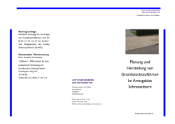 Informationsblatt zur Planung und Herstellung von