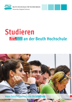 Studienangebot  - Beuth Hochschule für Technik Berlin