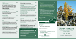 Informationen, Adressen und eine Gartenliste finden sich im
