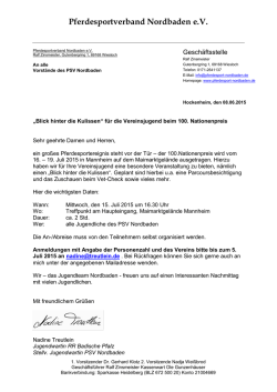 Einladung / Informationen