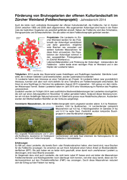 Jahresbericht_2014 - Andelfinger Naturschutzverein