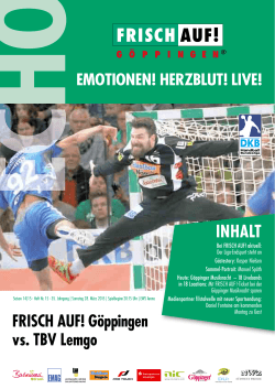 Echo Heft Nr. 15, FRISCH AUF! G&ouml;ppingen