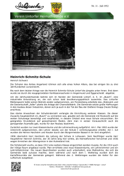 Heinrich-Schmitz-Schule - Verein Lintorfer Heimatfreunde eV