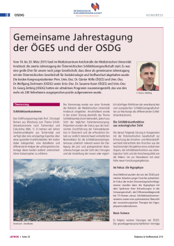 2015-1 Gemeinsame Jahrestagung der ÖGES und der OSDG