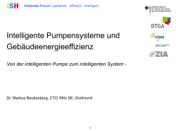 Intelligente Pumpensysteme und Geb&auml;udeenergieeffizienz