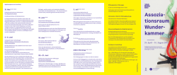 Flyer Assoziationsraum Wunderkammer