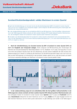 Euroland Bruttoinlandsprodukt: solides Wachstum im