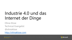 Industrie 4.0 und das Internet der Dinge