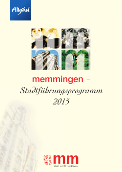 memmingen – Stadtführungsprogramm 2015